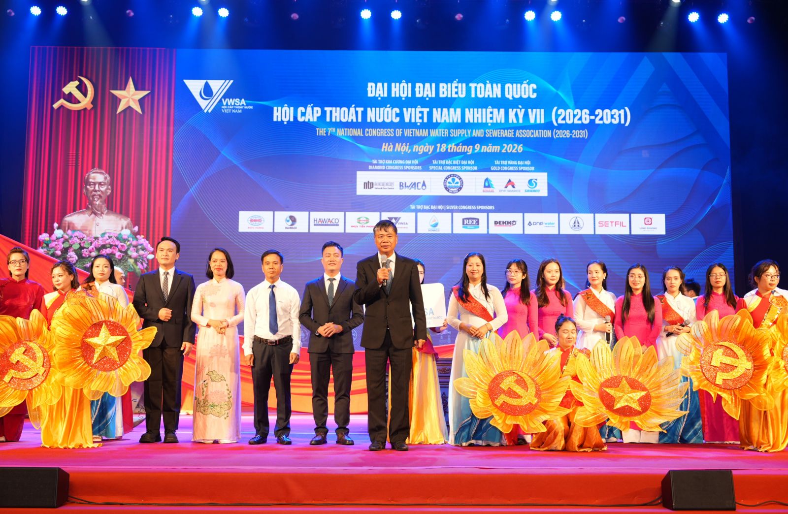 Toàn cảnh Đại hội đại biểu toàn quốc Hội Cấp Thoát nước Việt Nam lần thứ VII, nhiệm kỳ 2026 - 2031