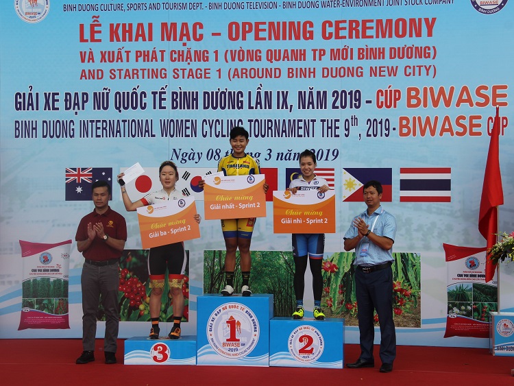 1525/Khai mạc và Kết quả Chặng 1 Giải xe đạp nữ Quốc tế Bình Dương tranh cúp BIWASE - 2019